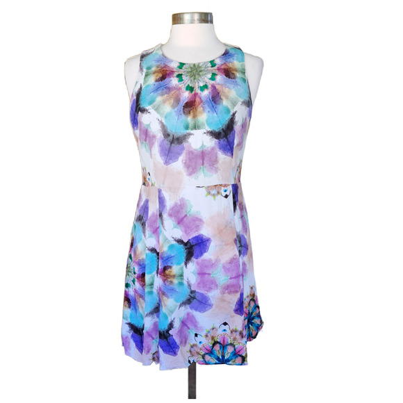 Floral Multicolor Sleeveless Dress - Picture 2 of 11